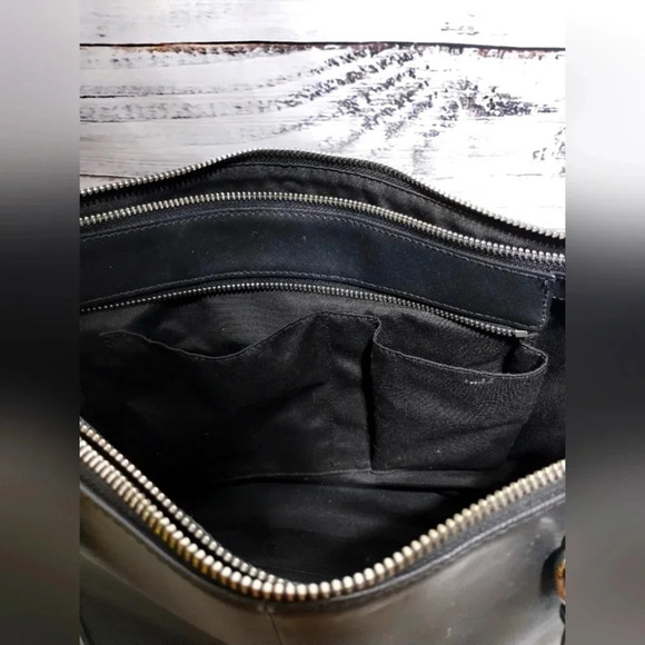 Coach Peyton Jordan Double Zip Carryall Shoulder Bag‎ in Black Leather - Picture 15 of 16